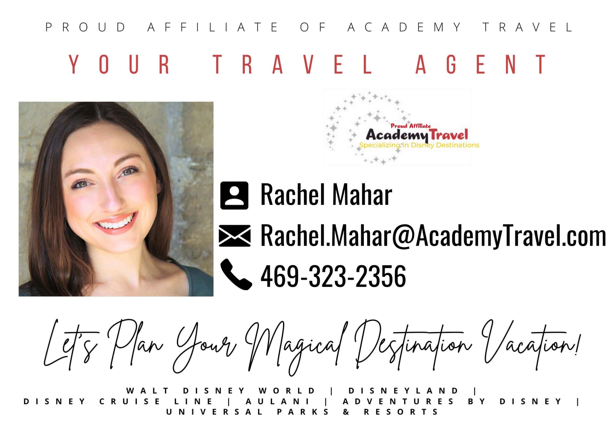 Rachel Mahar affiliate of Academy Travel