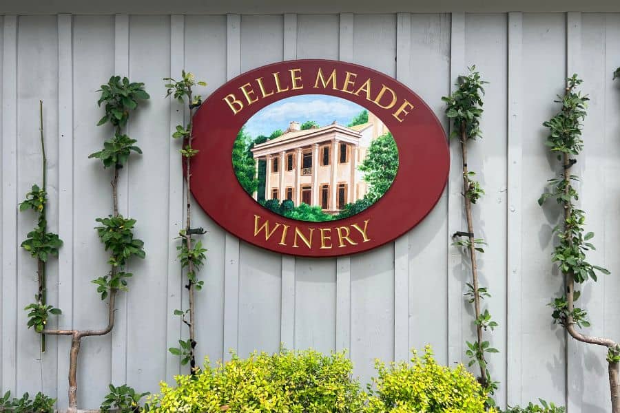 Photo of Belle Meade Winery sign in Nashville TN