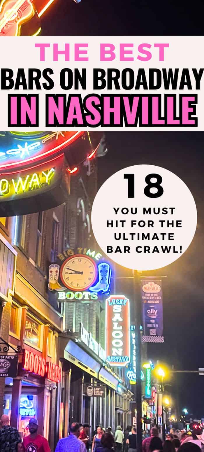 Best Bars on Broadway Street in Nashville