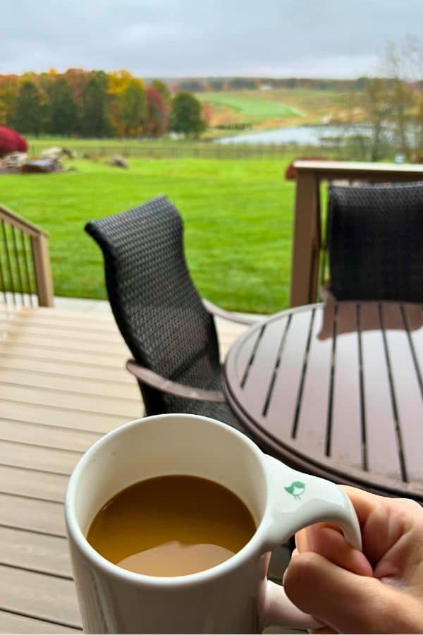 Coffee on the Porch at Nemacolin Resort