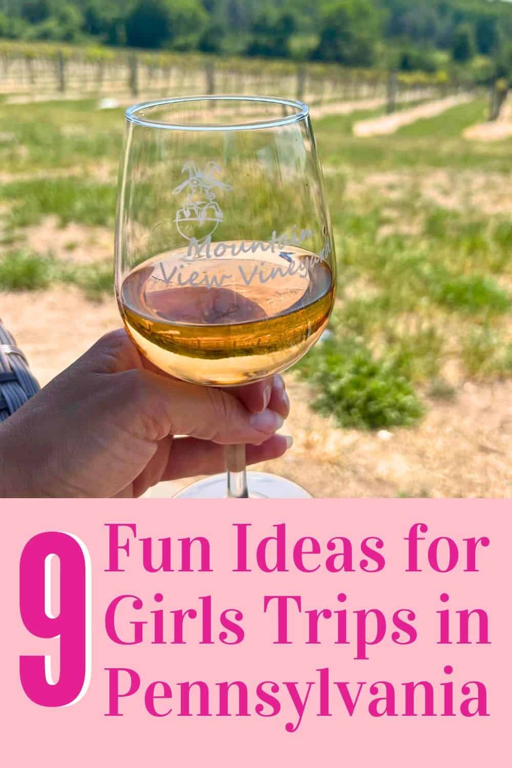 girls weekend getaway at a winery