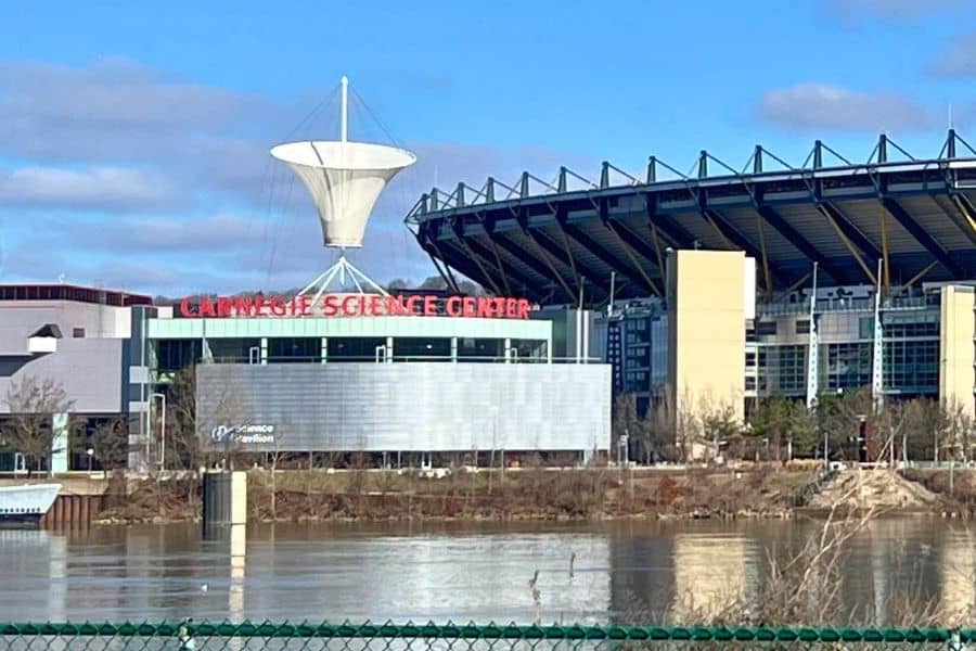 Pittsburgh Carnegie Science Center Building Next to the Acrisure Stadium